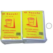 SACCO CONDOMINIALE RINFORZATO TRASPARENTE PZ.10