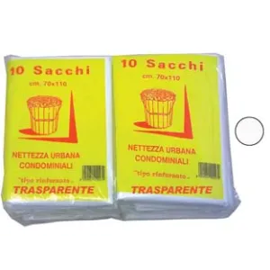 SACCO CONDOMINIALE RINFORZATO TRASPARENTE PZ.10