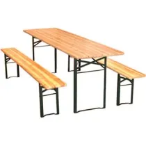 SET TAVOLO + 2 PANCHE BIRRERIA 2 GAMBE