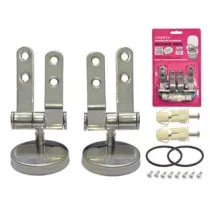 CERNIERE PER SEDILI WC UNIVERSALI BREVETTATE IN ACCIAIO INOX