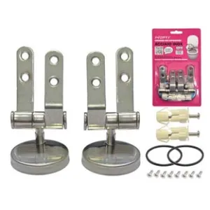 CERNIERE PER SEDILI WC UNIVERSALI BREVETTATE IN ACCIAIO INOX