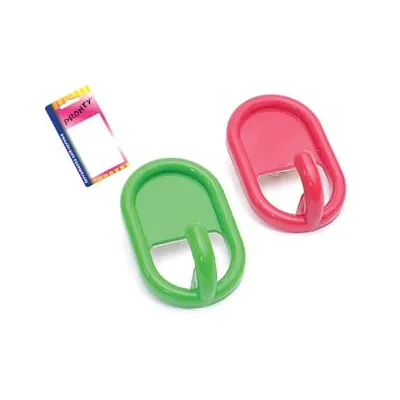 GANCI ADESIVI OVALI IN PLASTICA IN BLISTER