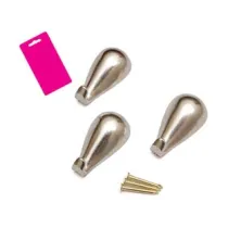 GANCI PER QUADRI A GOCCIA CROMO IN BLISTER