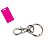 MOSCHETTONE PICCOLO NICHELATO CON ANELLO IN BLISTER