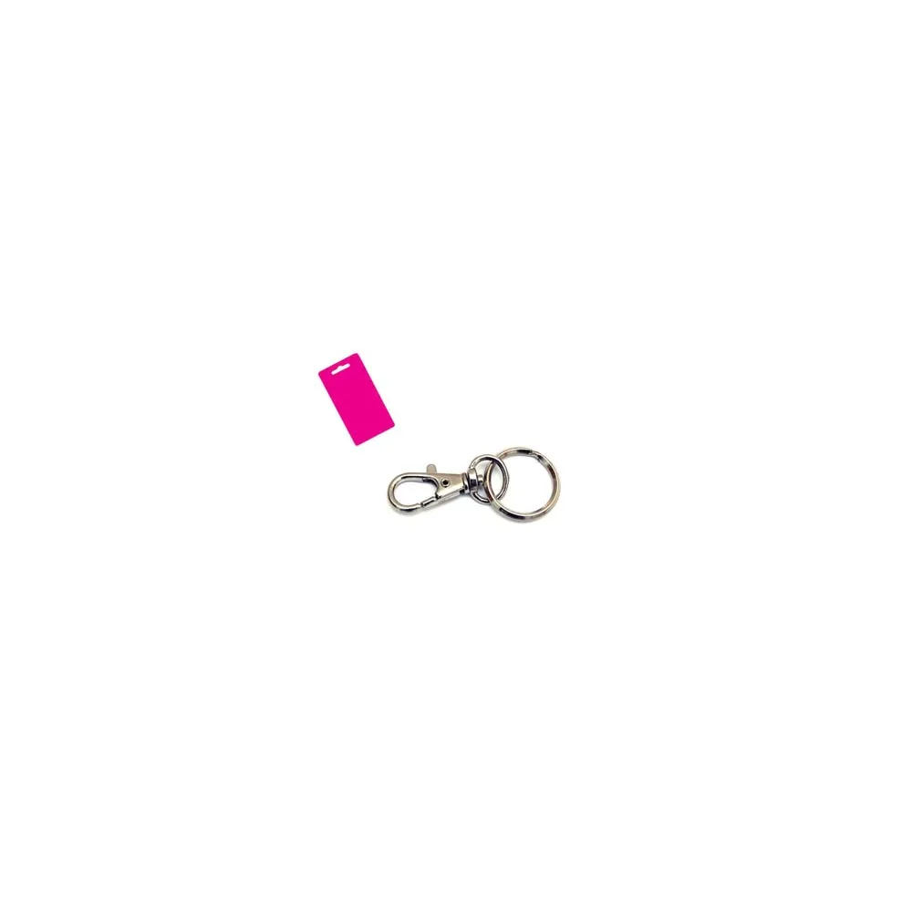 MOSCHETTONE PICCOLO NICHELATO CON ANELLO IN BLISTER