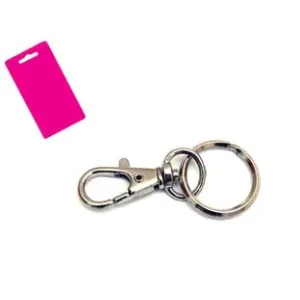 MOSCHETTONE PICCOLO NICHELATO CON ANELLO IN BLISTER