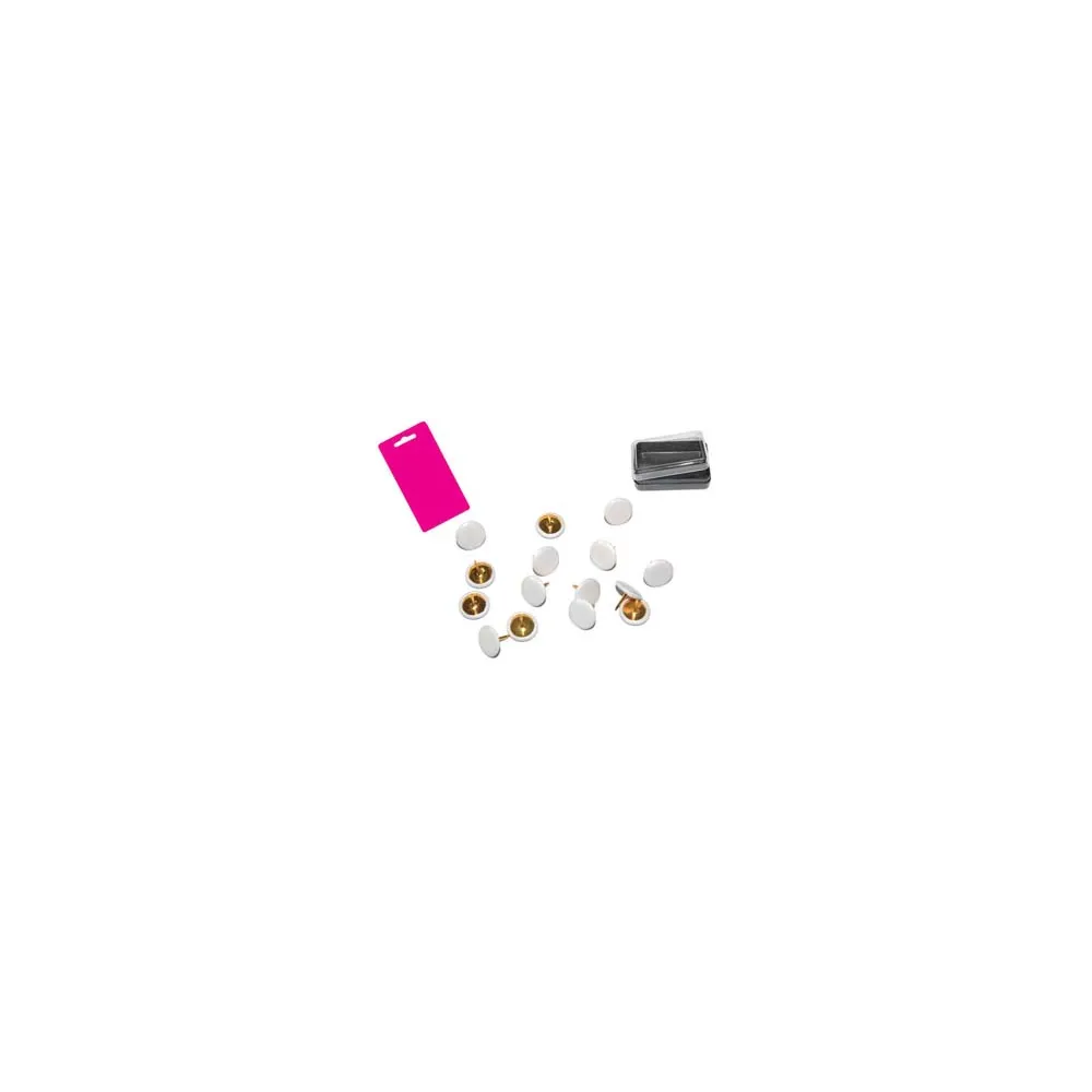PUNTINE DA DISEGNO PLASTIFICATE BIANCHE IN BLISTER