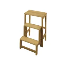 SCALA SGABELLO RIBALTINA IN LEGNO COLORE NATURALE