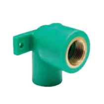 CURVA 90° CON STAFFA FILETTATA FEMMINA IN PPR PN25