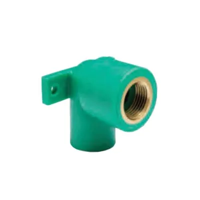 CURVA 90° CON STAFFA FILETTATA FEMMINA IN PPR PN25