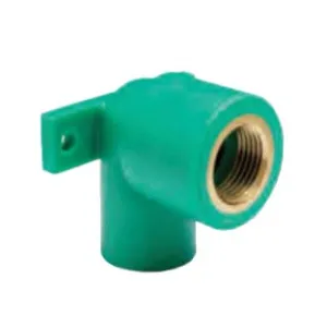 CURVA 90° CON STAFFA FILETTATA FEMMINA IN PPR PN25