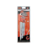 CHIAVI MASCHIO ESAGONALI BALL POINT TIPO LUNGO CROMO VANADIO SR. 9 PZ.