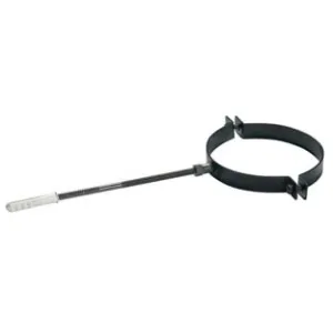 COLLARE PER TUBO STUFE A PELLET IN ACCIAIO VERNICIATO NERO OPACO