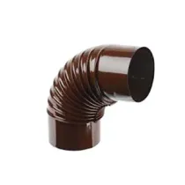 GOMITO 90° PORCELLANATO PER STUFE A LEGNA MARRONE "ALA SMALTO CLASSIC"