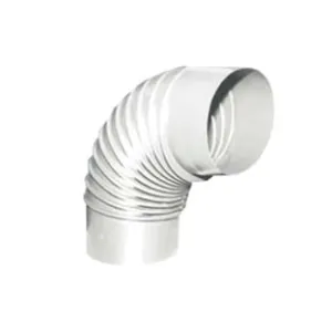 GOMITO 90° PORCELLANATO PER STUFE A LEGNA BIANCO "ALA SMALTO CLASSIC"