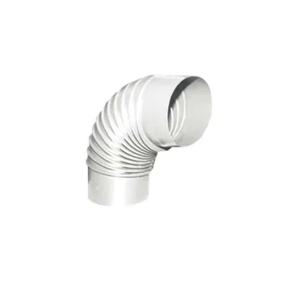 GOMITO 90° PORCELLANATO PER STUFE A LEGNA BIANCO "ALA SMALTO CLASSIC"