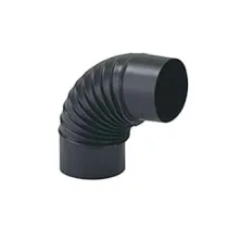 GOMITO 90° PORCELLANATO STUFE A LEGNA NERO OPACO "ALA SMALTO CLASSIC"