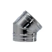 GOMITO A 45° ACCIAIO INOX AISI 304 MONOPARETE SPESSORE MM.0