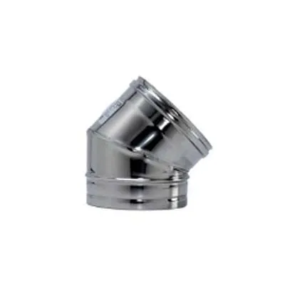GOMITO A 45° ACCIAIO INOX AISI 304 MONOPARETE SPESSORE MM.0