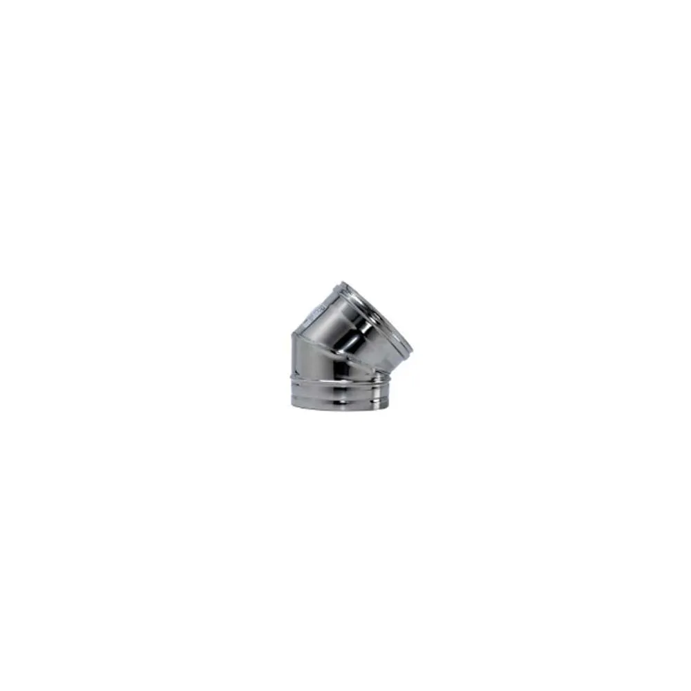 GOMITO A 45° ACCIAIO INOX AISI 304 MONOPARETE SPESSORE MM.0