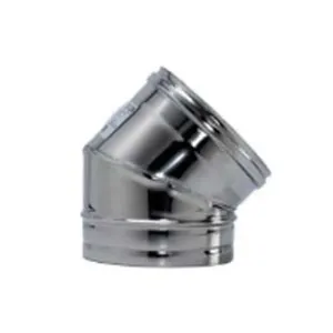 GOMITO A 45° ACCIAIO INOX AISI 304 MONOPARETE SPESSORE MM.0