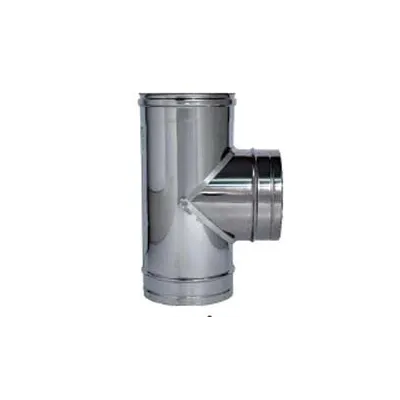 RACCORDO A "T" 90° IN ACCIAIO INOX AISI 304 MONOPARETE SPESSORE MM.0