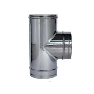 RACCORDO A "T" 90° IN ACCIAIO INOX AISI 304 MONOPARETE SPESSORE MM.0