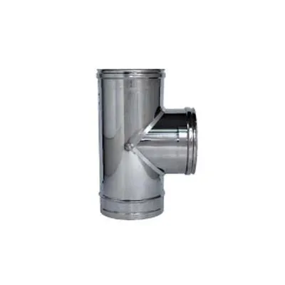 RACCORDO A "T" 90° IN ACCIAIO INOX AISI 304 MONOPARETE SPESSORE MM.0