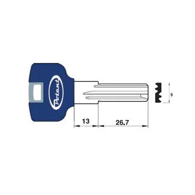 CHIAVE GREZZA PROFILO PIATTO 3400.K.B R1