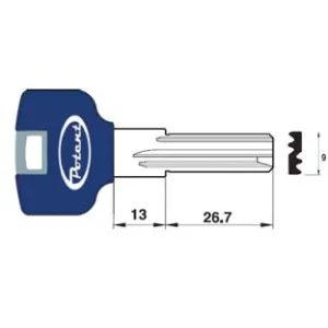 CHIAVE GREZZA PROFILO PIATTO 3400.K.B R1