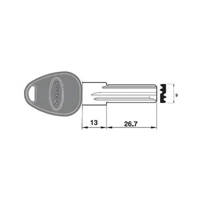 CHIAVE GREZZA PROFILO PIATTO 3200.KN R1