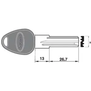 CHIAVE GREZZA PROFILO PIATTO 3200.KN R1