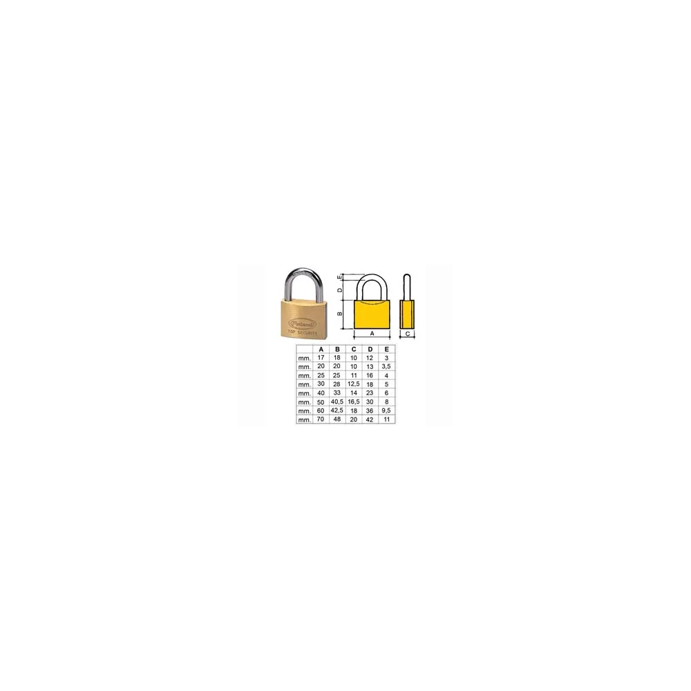 LUCCHETTO OTTONE ARCO NORMALE 2700