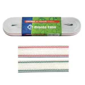 CINTINO NYLON RIGATO ROSSO E VERDE PER AVVOLGIBILI IN MATASSINE