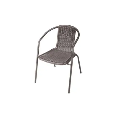 SIEDIA POLTRONA "WOOD BROWN" IN RATTAN SINTETICO PP