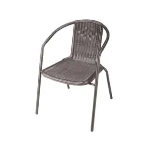 SIEDIA POLTRONA "WOOD BROWN" IN RATTAN SINTETICO PP
