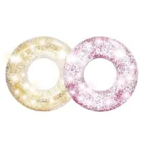 SALVAGENTE GONFIABILE CIAMBELLA GLITTER 2 COLORI ASSORTITI