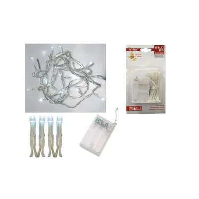 LUCI 40 LED BIANCO FREDDO A BATTERIA PER INTERNO