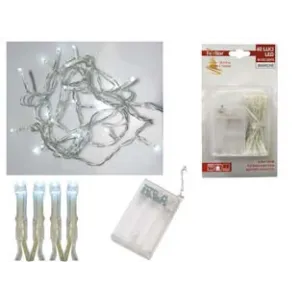 LUCI 40 LED BIANCO FREDDO A BATTERIA PER INTERNO