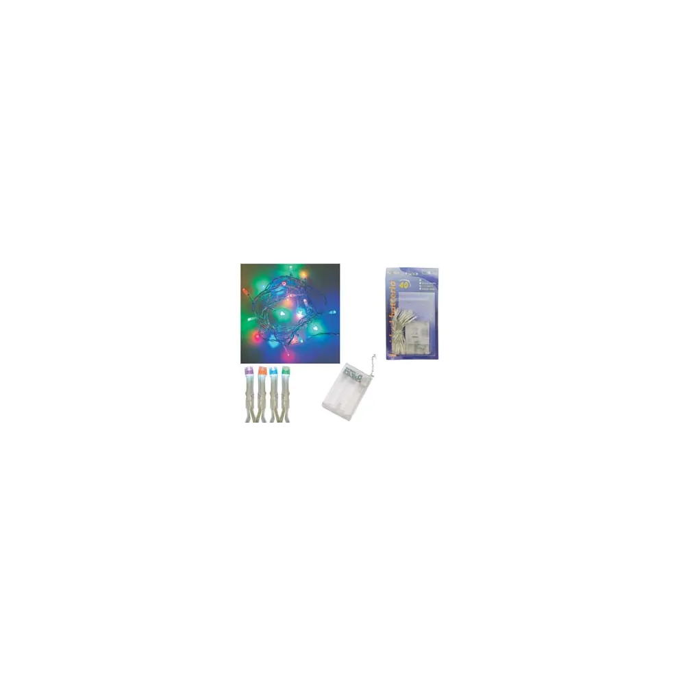 LUCI 40 LED MULTICOLOR A BATTERIA PER INTERNO