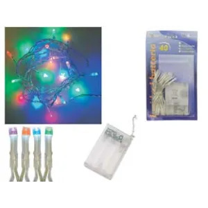 LUCI 40 LED MULTICOLOR A BATTERIA PER INTERNO