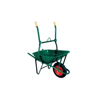 CARRIOLA PER EDILIZIA RIBALTABILE C/VASCA VERDE ZINCATA SMONTATA LT.75