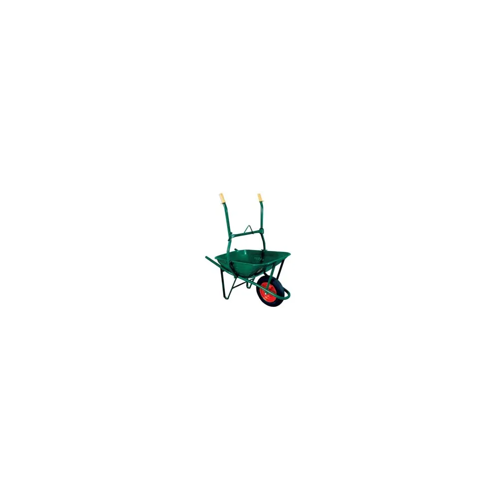 CARRIOLA PER EDILIZIA RIBALTABILE C/VASCA VERDE ZINCATA SMONTATA LT.75