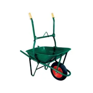 CARRIOLA PER EDILIZIA RIBALTABILE C/VASCA VERDE ZINCATA SMONTATA LT.75