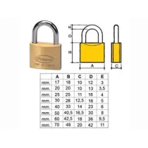 LUCCHETTO OTTONE ARCO NORMALE 2700