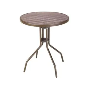 TAVOLO "WOOD BROWN" IN RATTAN SINTETICO PP