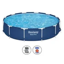 PISCINA STEEL PRO TONDA TELAIO PORTANTE CM.366X76H.