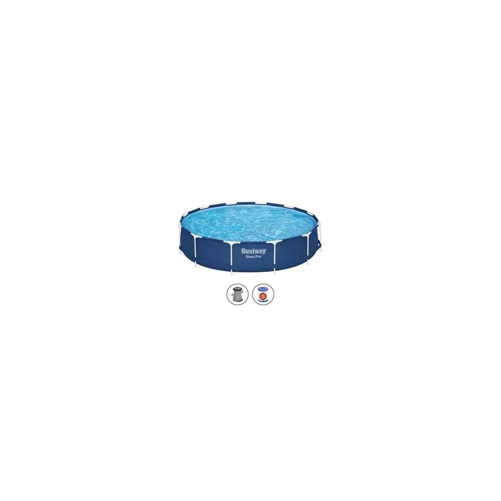 PISCINA STEEL PRO TONDA TELAIO PORTANTE CM.366X76H.
