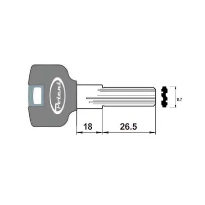 CHIAVE GREZZA PROFILO PIATTO 4000.K.G R1