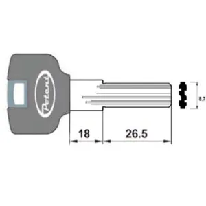 CHIAVE GREZZA PROFILO PIATTO 4000.K.G R1